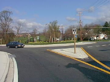 View of roundabout - near University, Baltimore, MD USA